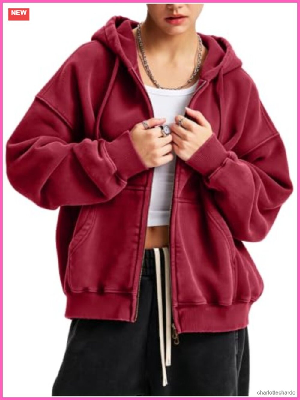 Oversized Acid Wash Zip Up Hoodie Distressed Vintage Cotton Sweatshirt
